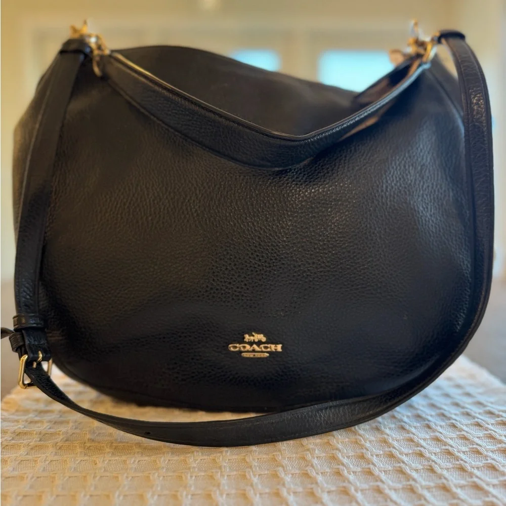Coach Black Leather Shoulder Bag - Picture 4 of 16